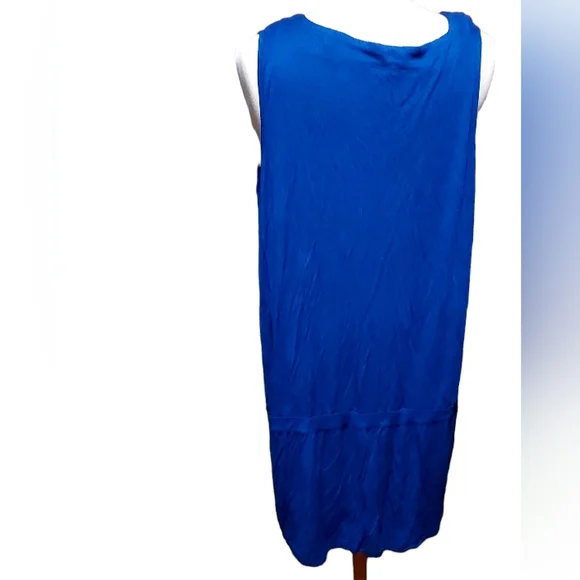 Vintage Midi Dress 2xl Tank Blue Cotton Blend dimensions pit-pit 27", Bu… - Picture 4 of 4